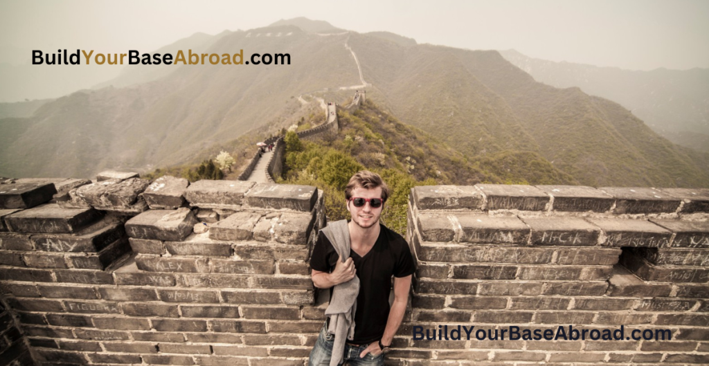 Allard on great wall of China